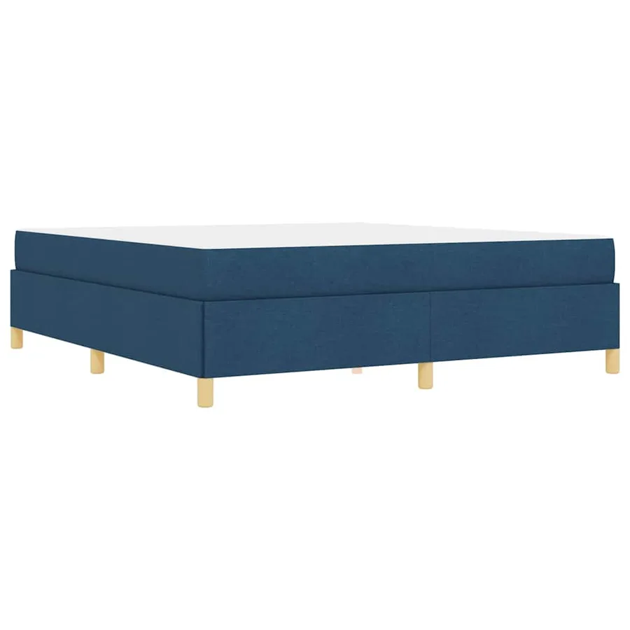 Cadre de lit avec matelas Bleu 180 x 200 cm tissu - 9