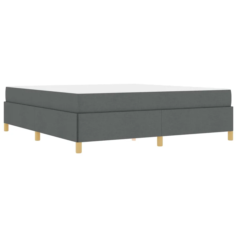 Cadre de lit avec matelas Gris foncé 180 x 200 cm tissu - 4
