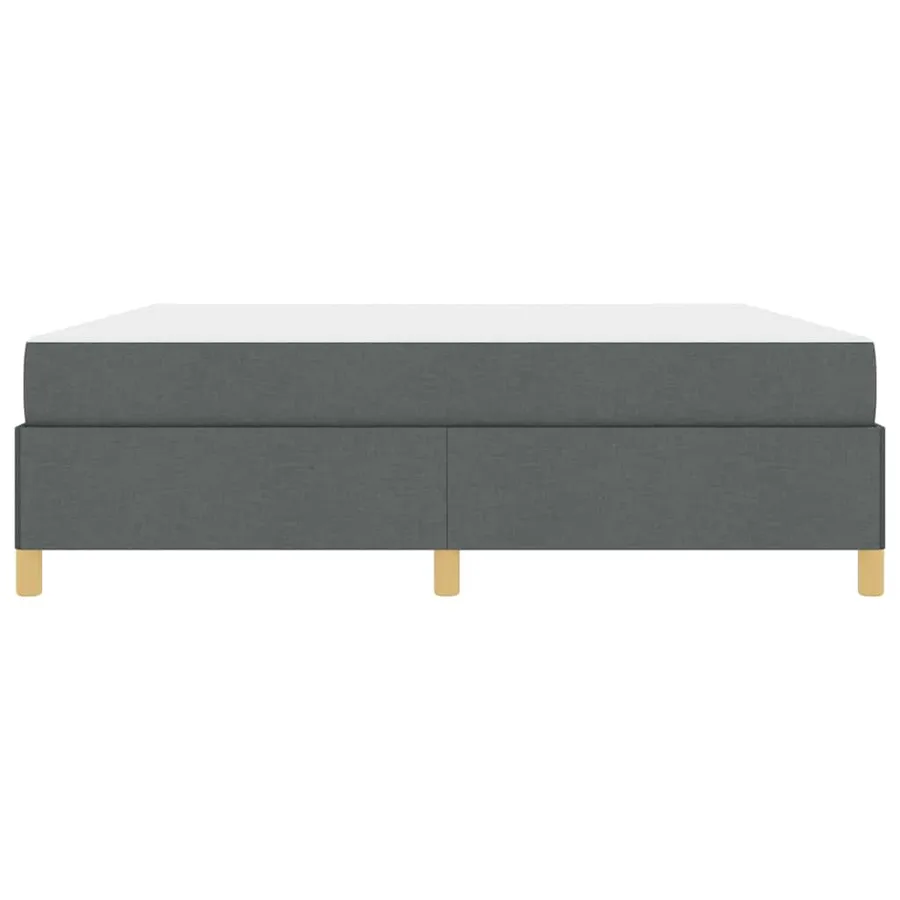 Cadre de lit avec matelas Gris foncé 180 x 200 cm tissu - 7