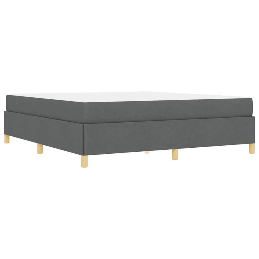 Cadre de lit avec matelas Gris foncé 180 x 200 cm tissu - 9