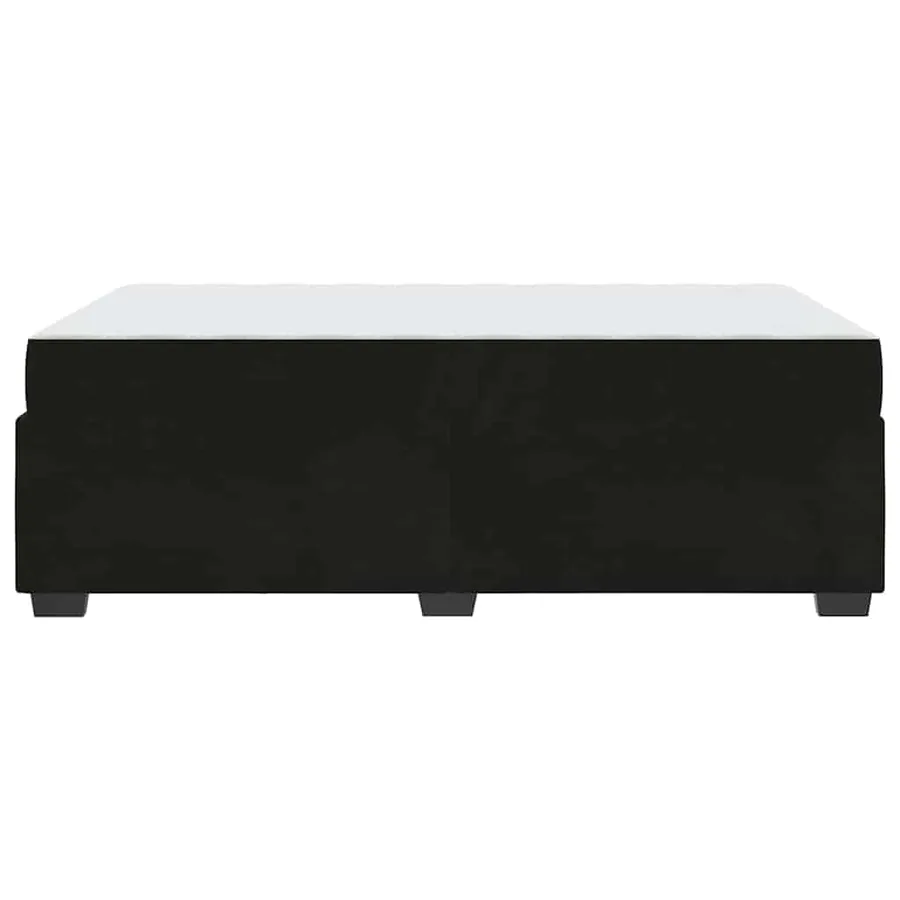Cadre de lit avec matelas Noir 120 x 190 cm tissu - 6