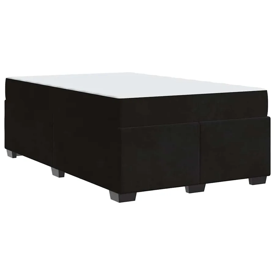 Cadre de lit avec matelas Noir 120 x 190 cm tissu - 7