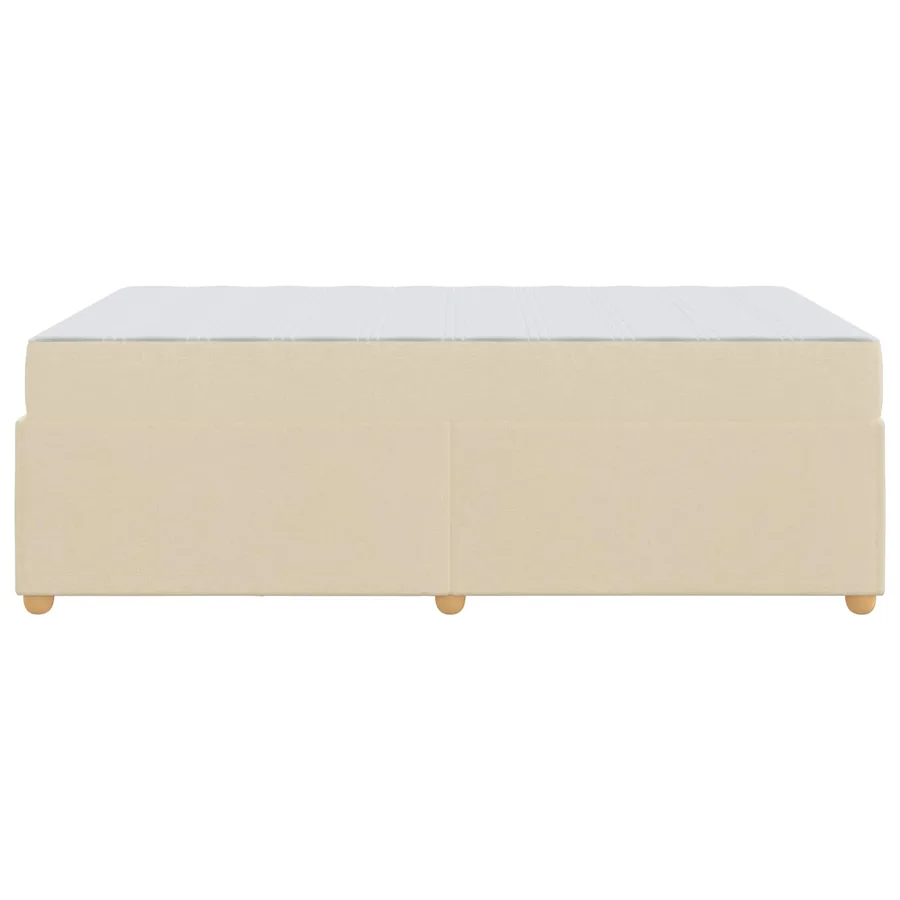 Cadre de lit avec matelas Crème 120 x 190 cm tissu - 7