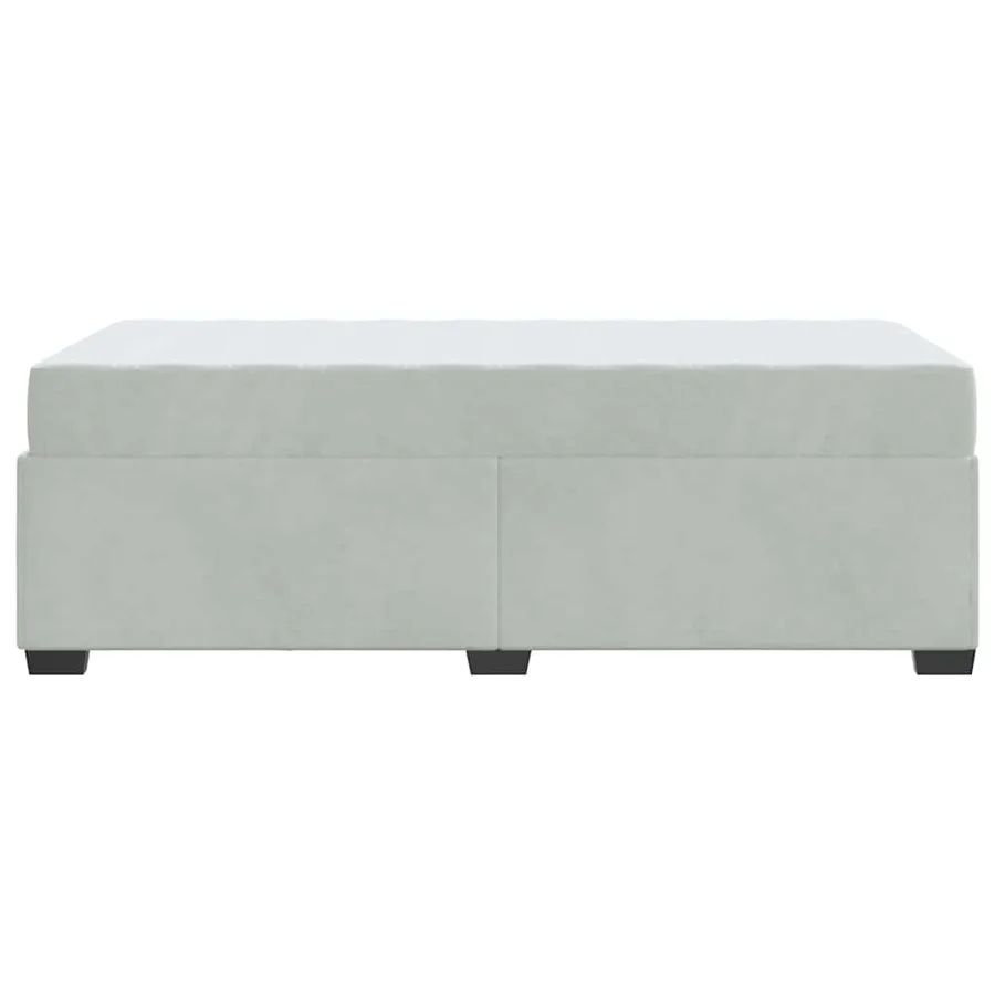 Cadre de lit avec matelas Gris clair 80 x 200 cm tissu - 6