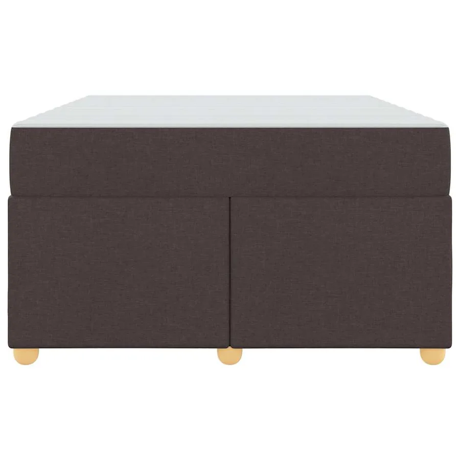 Cadre de lit avec matelas Marron foncé 120 x 190 cm tissu - 5