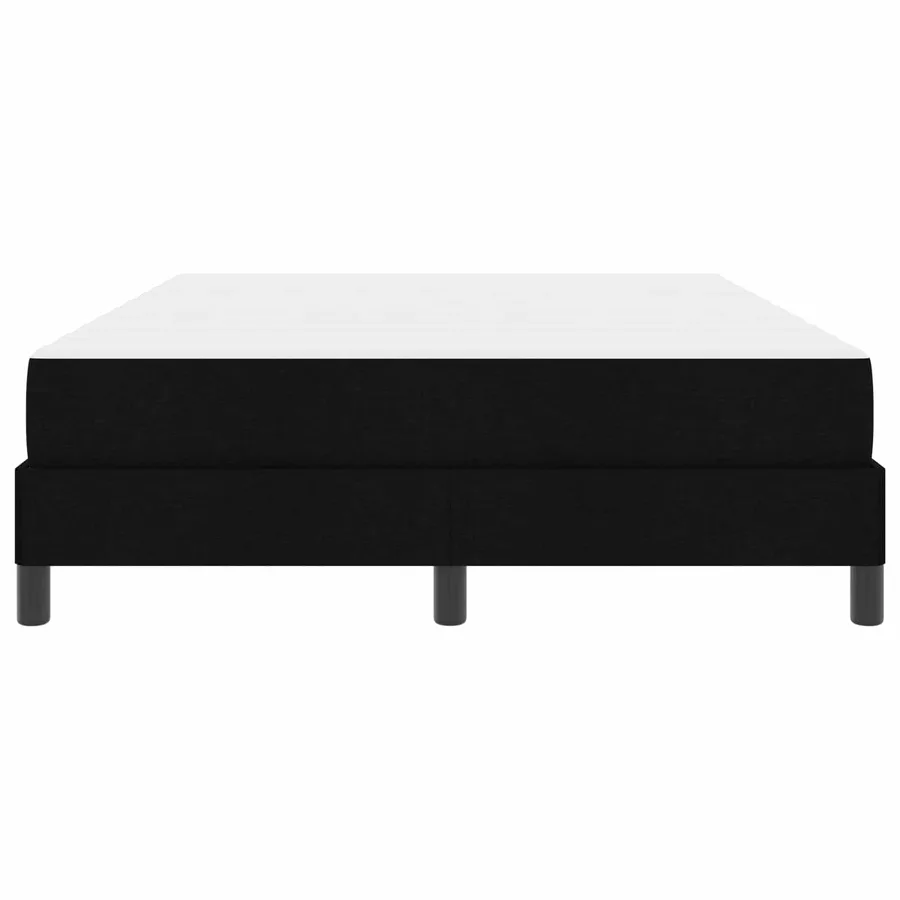 Lit à ressorts avec matelas Noir 160 x 200 cm tissu - 7
