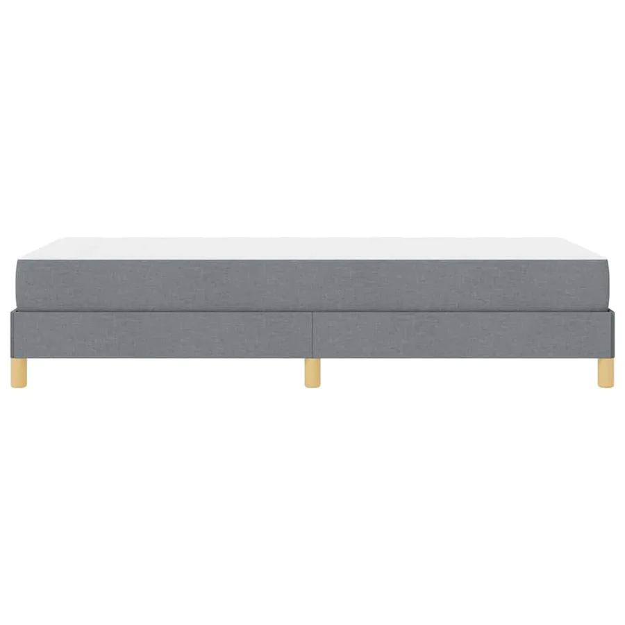 Lit à ressorts avec matelas Gris clair 80 x 200 cm tissu - 7