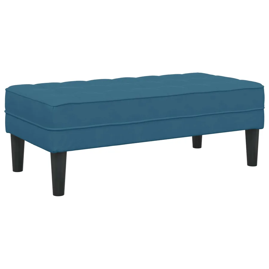 Ensemble de Canapés avec coussin 2 pcs Bleu Polyester - 4
