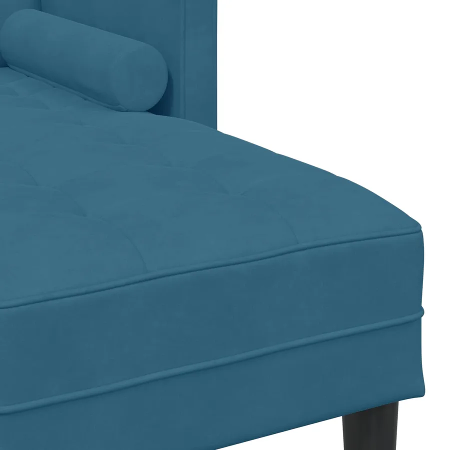 Ensemble de Canapés avec coussin 2 pcs Bleu Polyester - 7