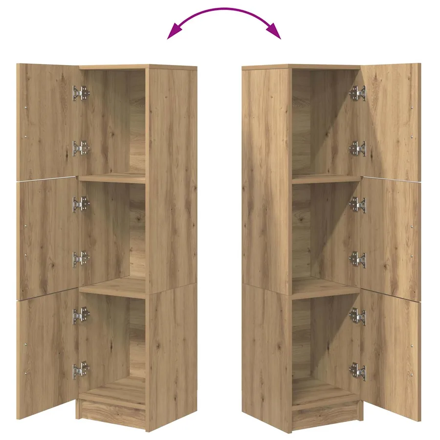 Haut Armoire Chêne artisanal 31.5 x 32 x 122.5 cm - 11