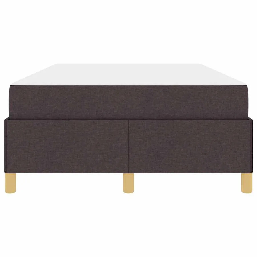 Cadre de lit avec matelas Marron foncé 120 x 190 cm tissu - 5