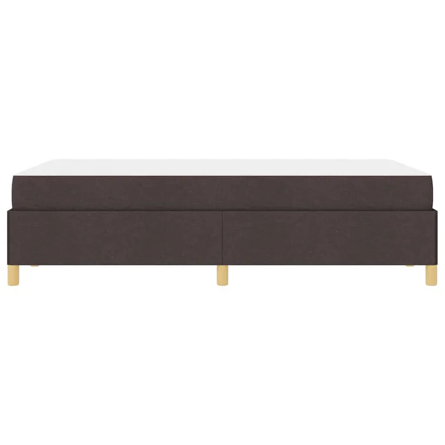 Cadre de lit avec matelas Marron foncé 120 x 190 cm tissu - 6