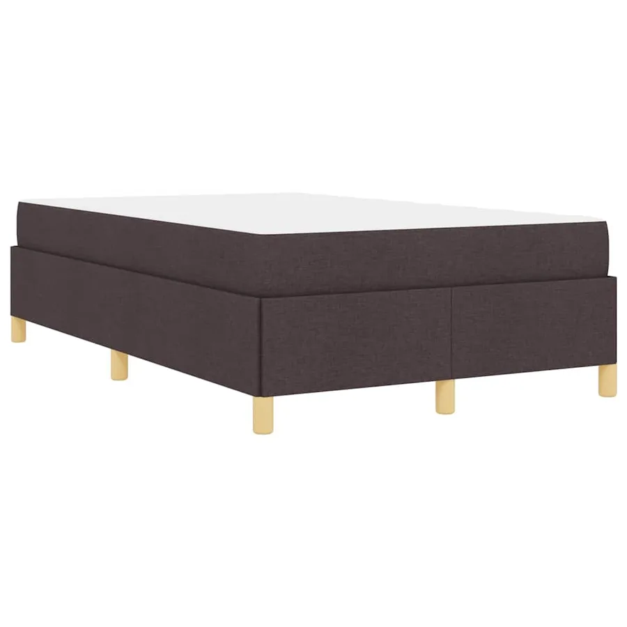 Cadre de lit avec matelas Marron foncé 120 x 190 cm tissu - 7