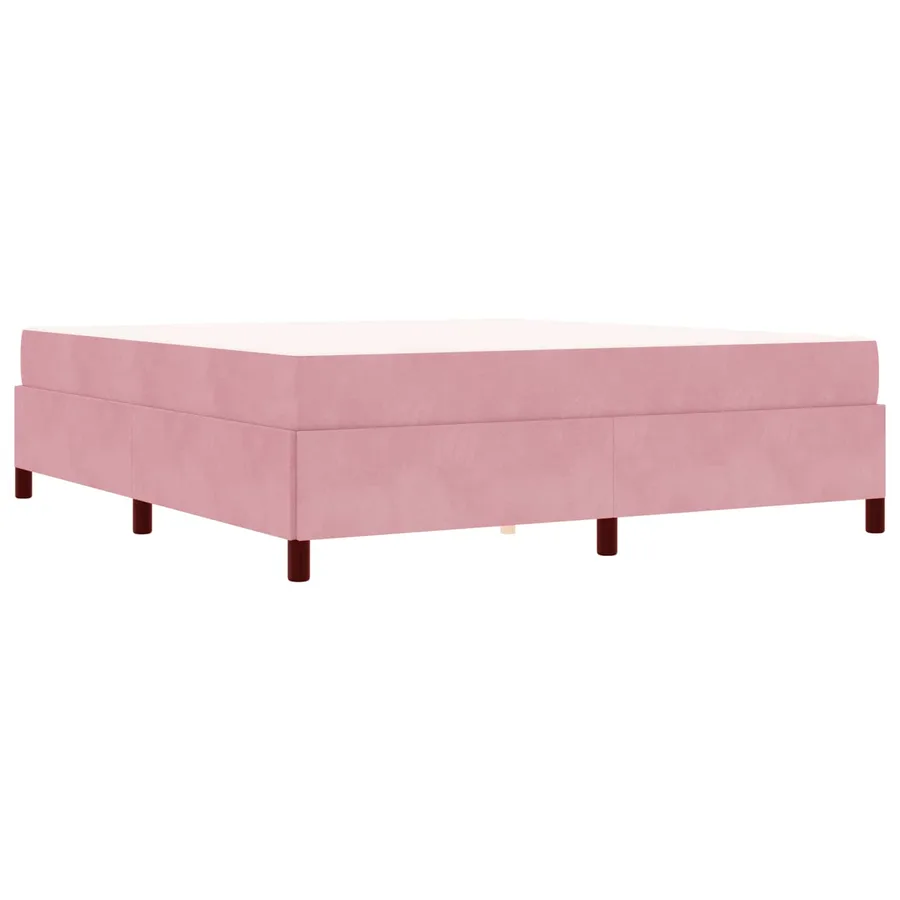 Cadre de lit avec matelas Rose 180 x 200 cm tissu - 4