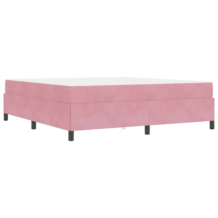 Cadre de lit avec matelas Rose 180 x 200 cm tissu - 9