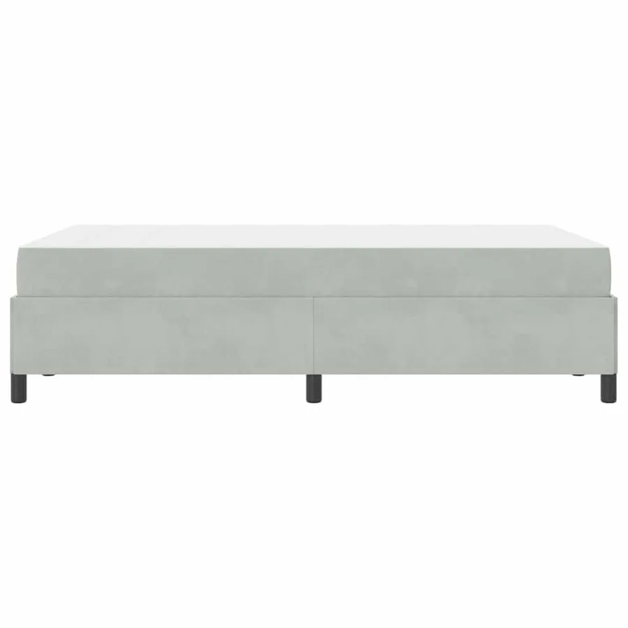 Cadre de lit avec matelas Gris clair 120 x 190 cm tissu - 6