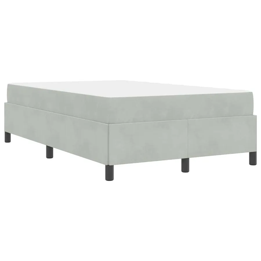 Cadre de lit avec matelas Gris clair 120 x 190 cm tissu - 7