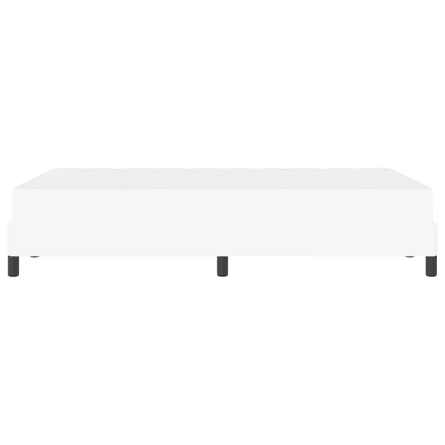 Cadre de lit avec matelas Blanc pur 120 x 190 cm tissu - 6