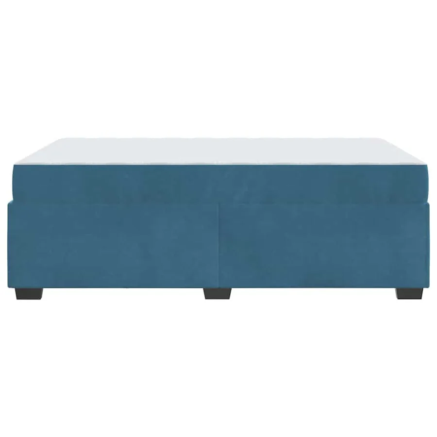 Cadre de lit avec matelas Bleu foncé 120 x 190 cm tissu - 6