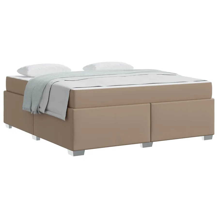 Cadre de lit avec matelas Cappuccino 180 x 200 cm tissu - 2