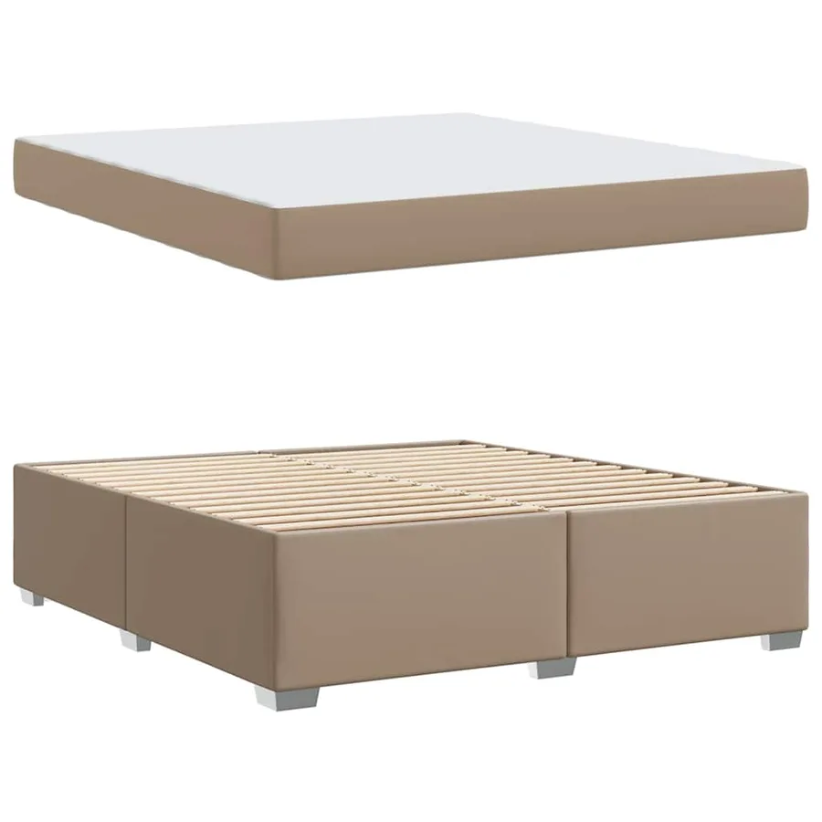 Cadre de lit avec matelas Cappuccino 180 x 200 cm tissu - 4