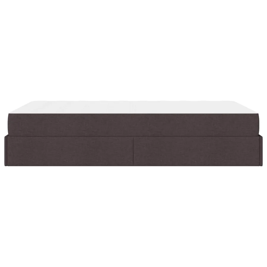 Cadre de lit avec matelas 2 pcs Tan tissu - 7