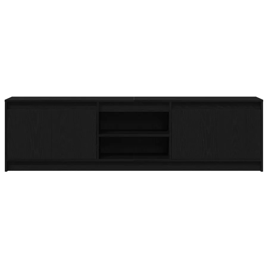 Unites TV 2 pcs Noir 180 x 34 x 50 cm Bois d'ingénierie - 7
