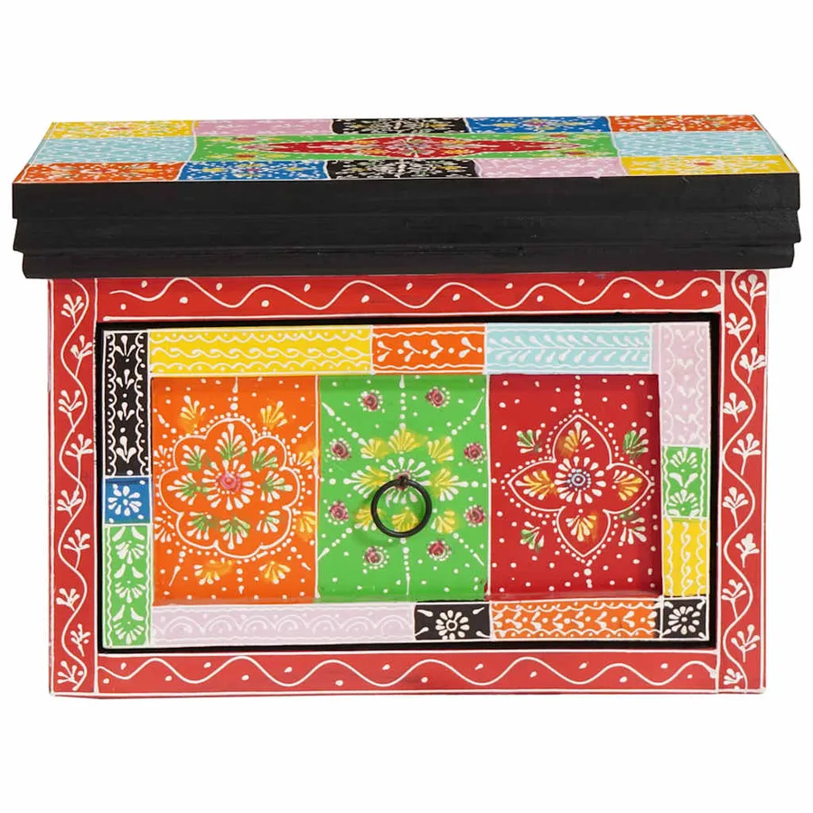Cabinet de chevet avec tiroir 2 pcs Multicolore 40 x 30 x 28 cm - 3