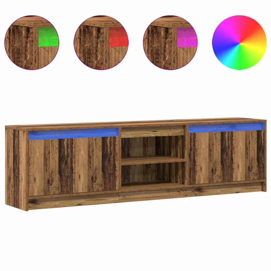 Unites TV 180 x 34 x 50 cm Marron Bois d'ingénierie - 4