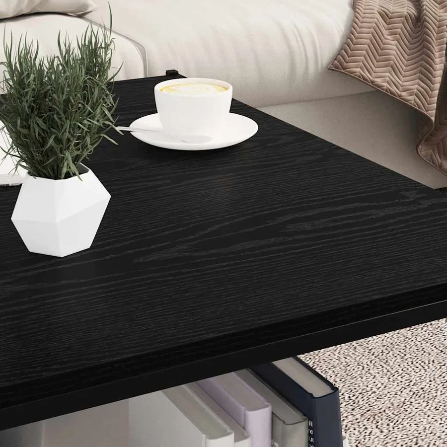 Étagère à livres 4 pcs Noir 80 x 40 x 1,5 cm Bois d'ingénierie - 4