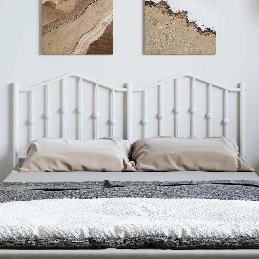 Tête de lit de remplacement métal blanc 150 cm - 3