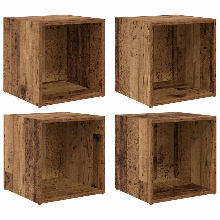Ensemble meuble TV 4 pcs Bois Ancien 37 x 35 x 37,5 cm - 2