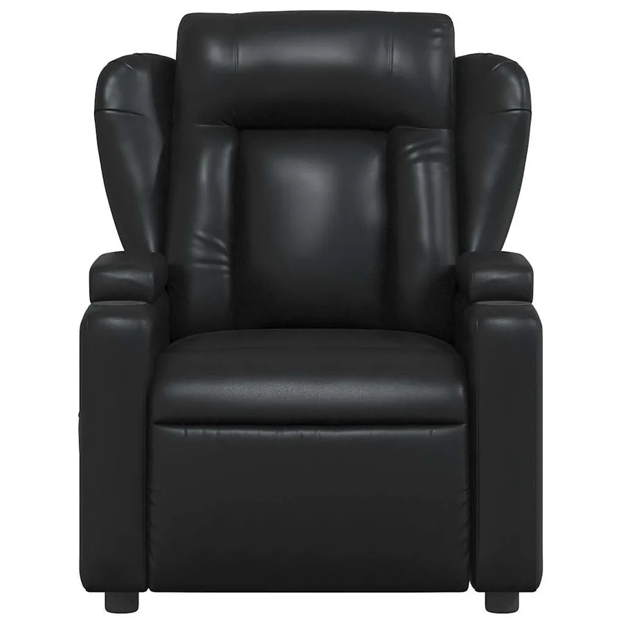 Fauteuil de massage inclinable Noir Similicuir - 5