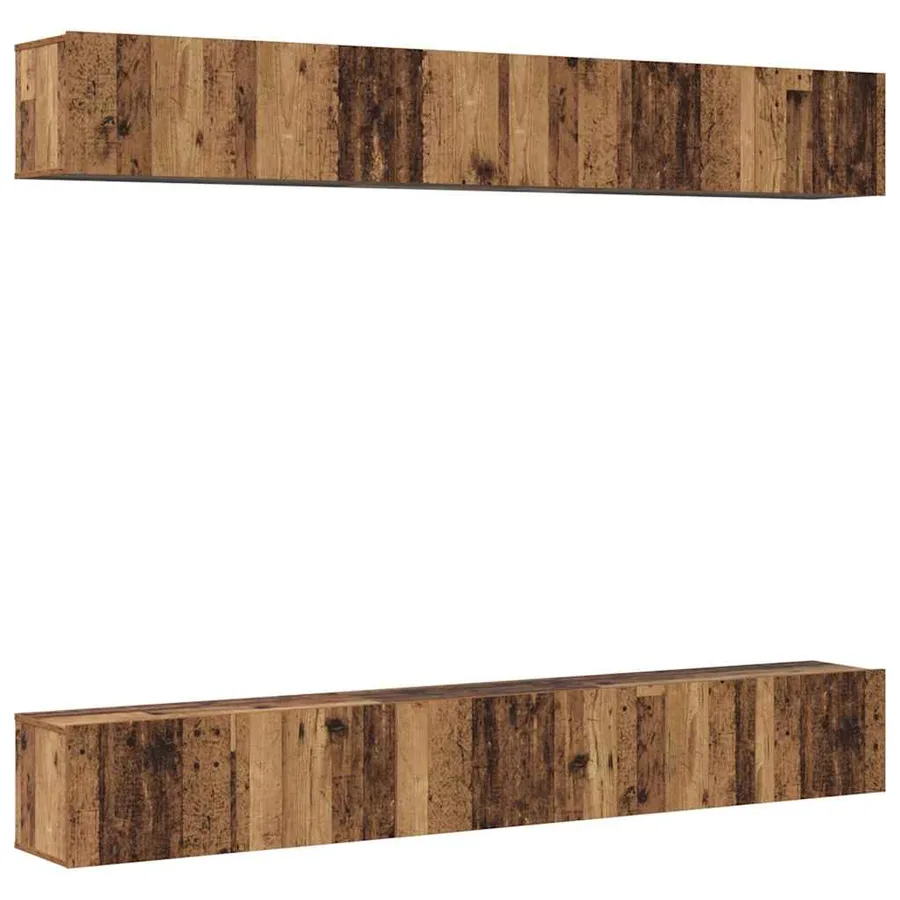 Ensemble meuble TV 6 pcs Bois ancien Bois d'ingénierie - 2