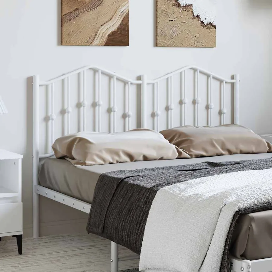 Tête de lit de remplacement métal blanc 135 cm