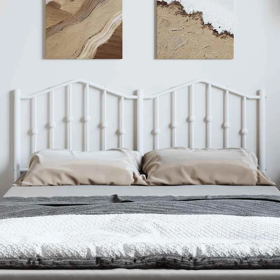 Tête de lit de remplacement métal blanc 135 cm - 3