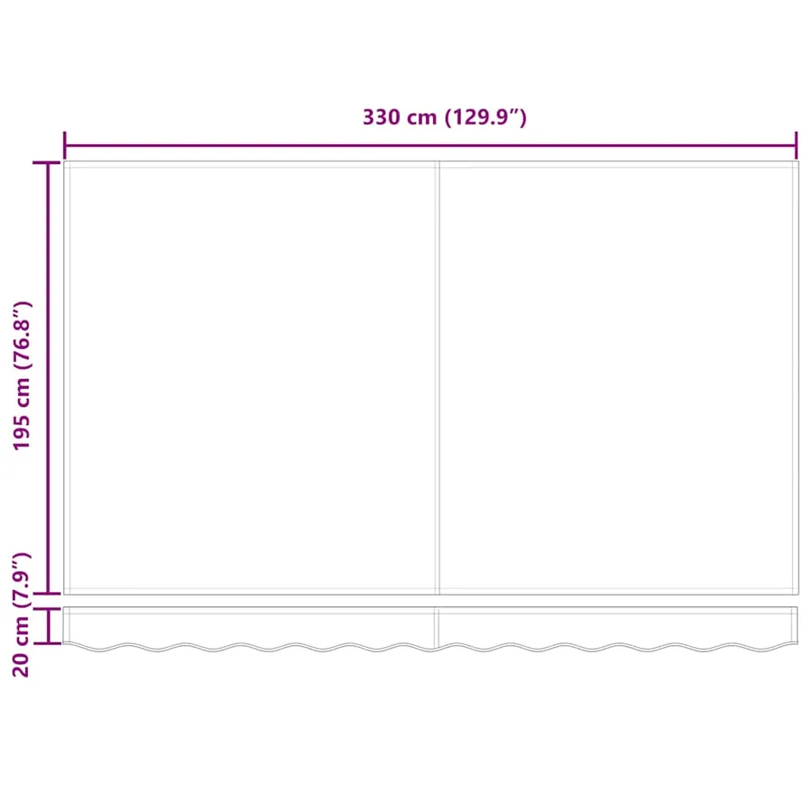 Cadre d'auvent Multicolore 350 x 200 cm - 12