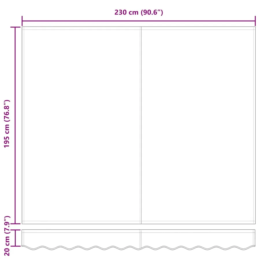 Cadre d'auvent Multicolore 250 x 200 cm - 11