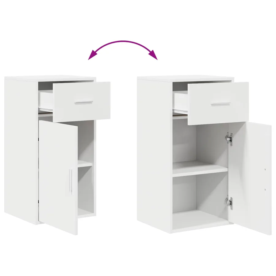 Buffet avec tiroir Blanc 38 x 34 x 75 cm - 12