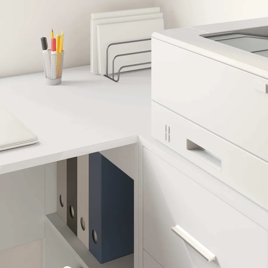 Buffet avec tiroir Blanc 38 x 34 x 75 cm - 4
