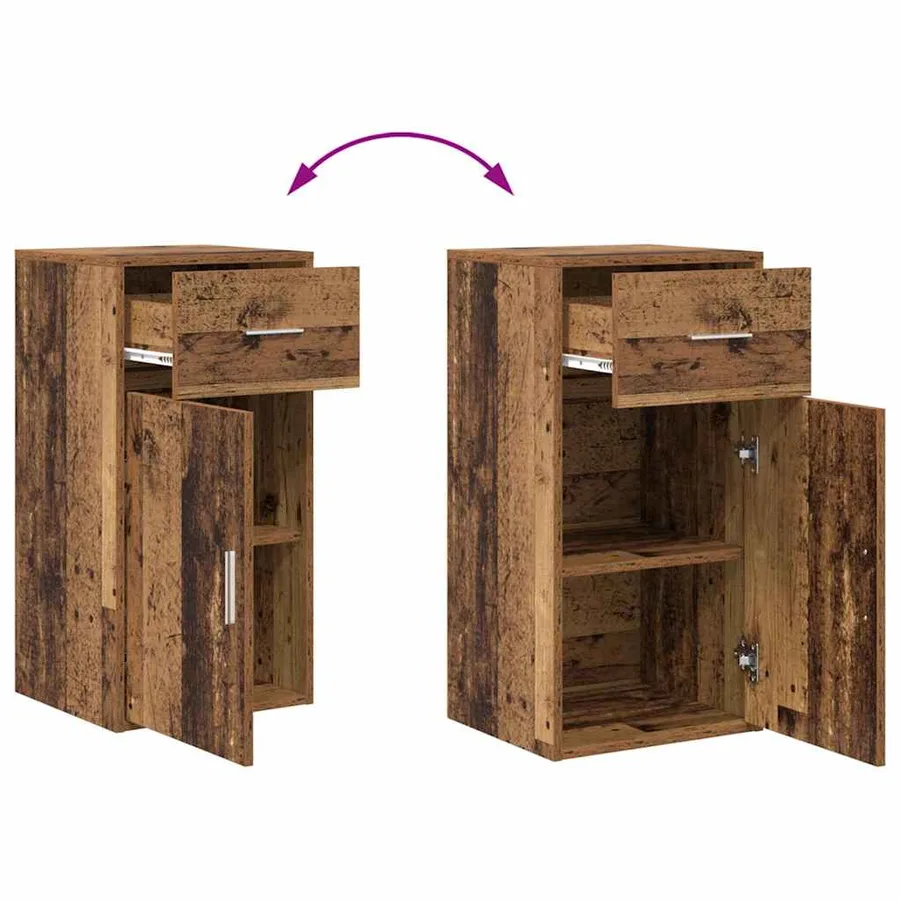 Buffet avec tiroir Bois ancien 38 x 34 x 75 cm - 12