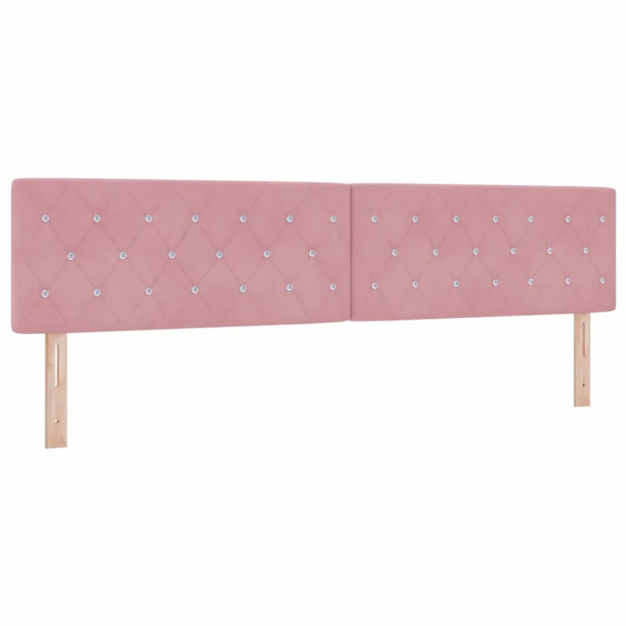Tête de lit Rose 200 cm Velours - 2