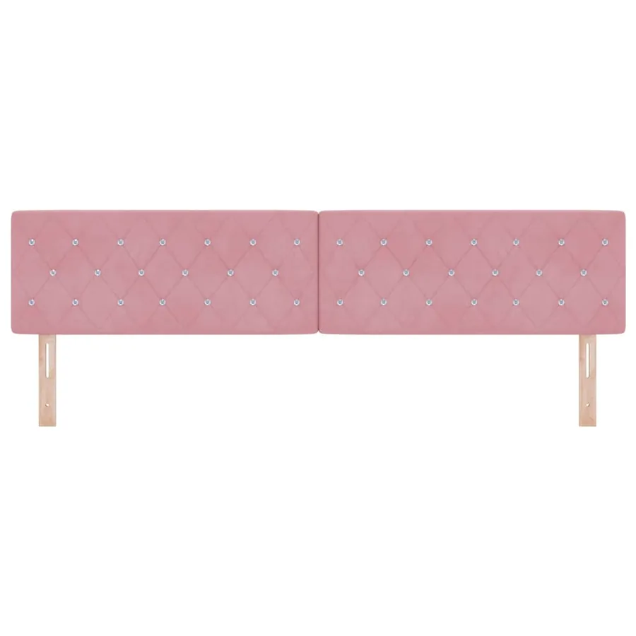 Tête de lit Rose 200 cm Velours - 4