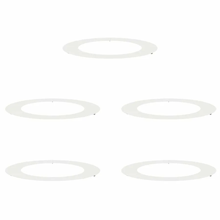 adapté pour anneaux d'arbre plats 5 pc Blanc Ø60/90 cm Acier - 2
