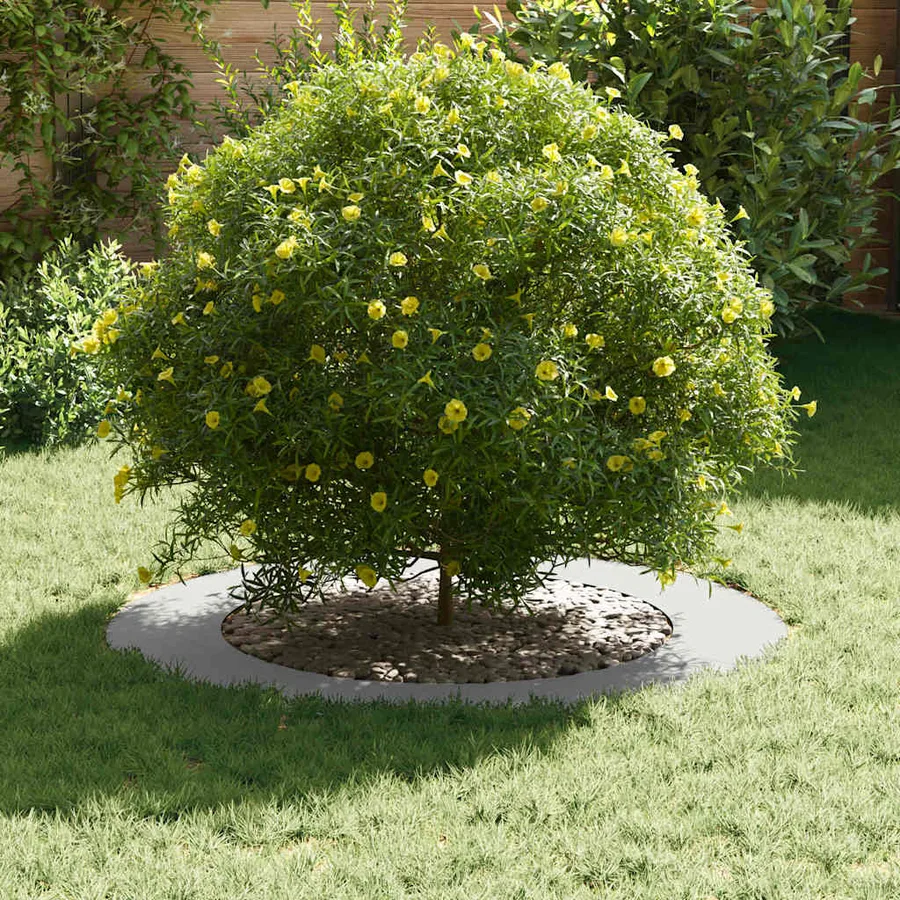 adapté pour anneaux d'arbre plats 5 pc Blanc Ø60/90 cm Acier - 3
