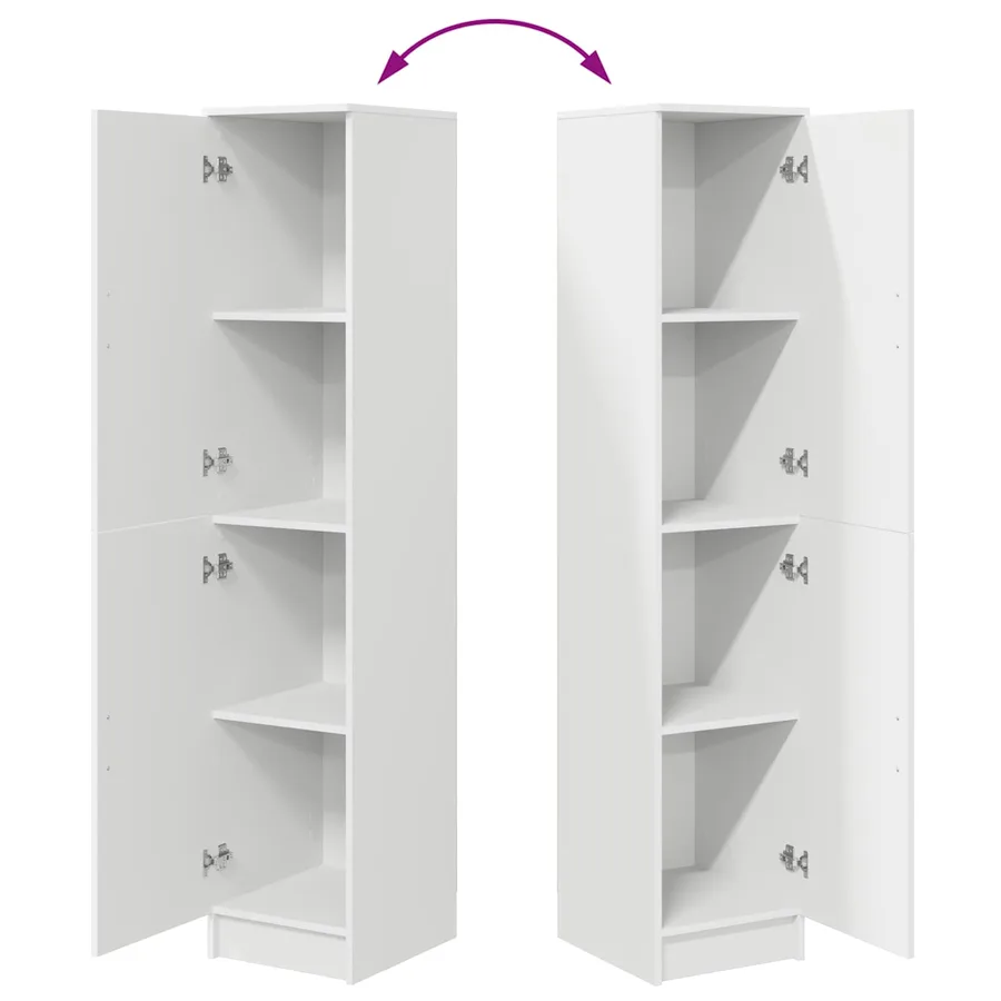 Haut Armoire Blanc 35 x 39 x 168 cm - 11