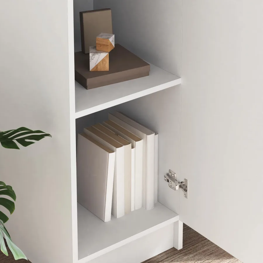 Haut Armoire Blanc 35 x 39 x 168 cm - 4