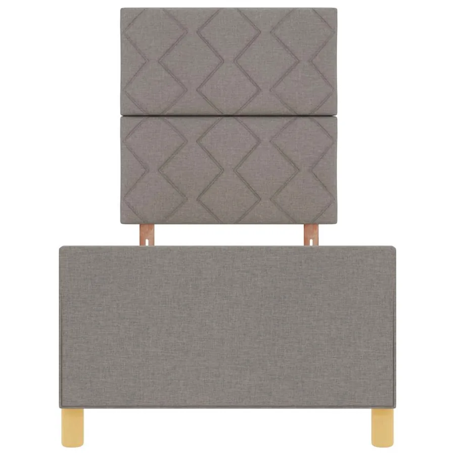 Cadre de lit avec tête de lit Taupe 80 x 200 cm tissu - 7