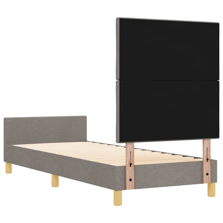 Cadre de lit avec tête de lit Taupe 80 x 200 cm tissu - 9