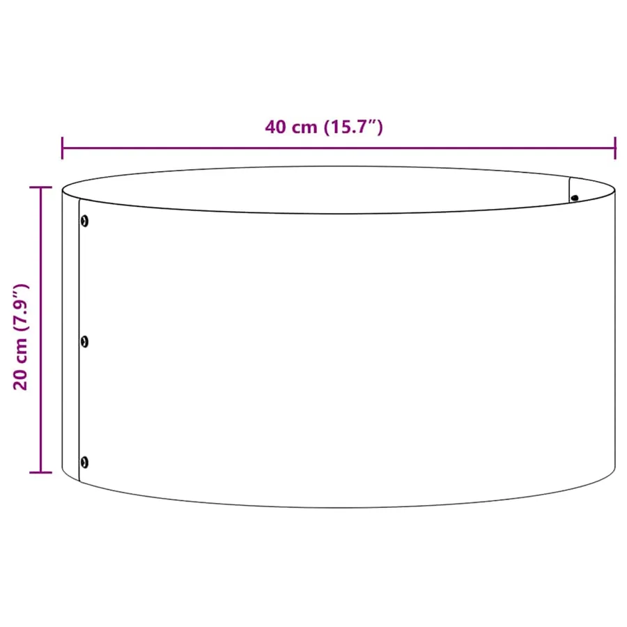 Anneau de jardinière 5 pc Blanc 40 x 40 x 20 cm - 10